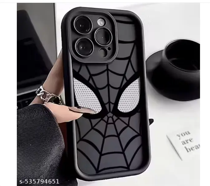 iPhone 16 Pro | Spidey Face Mask | Soft Silicone Black iphone 16 pro case iphone 16 pro cases iphone 16 pro covers iphone 16 pro cover iphone 16 pro back case iphone 16 pro back cover iphone 16 pr